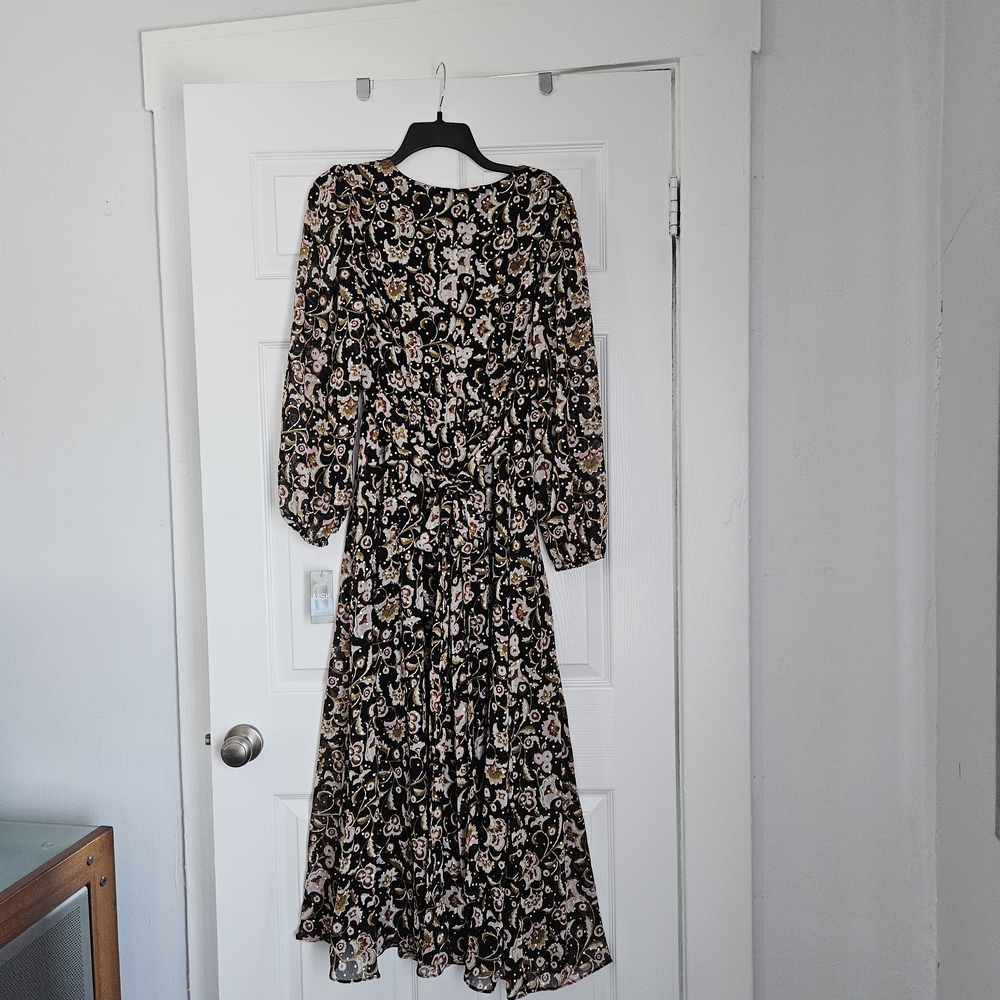 MSK Multicolor Floral Long Sleeve Dress - Picture 7 of 8